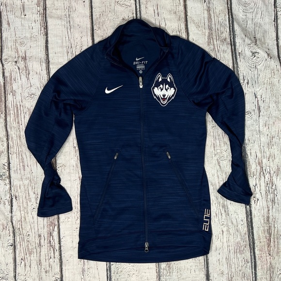 UCONN Conneticut Huskies Nike Dri-FIT Navy Full-Zip Jacket NCAA Basketball - Picture 1 of 6